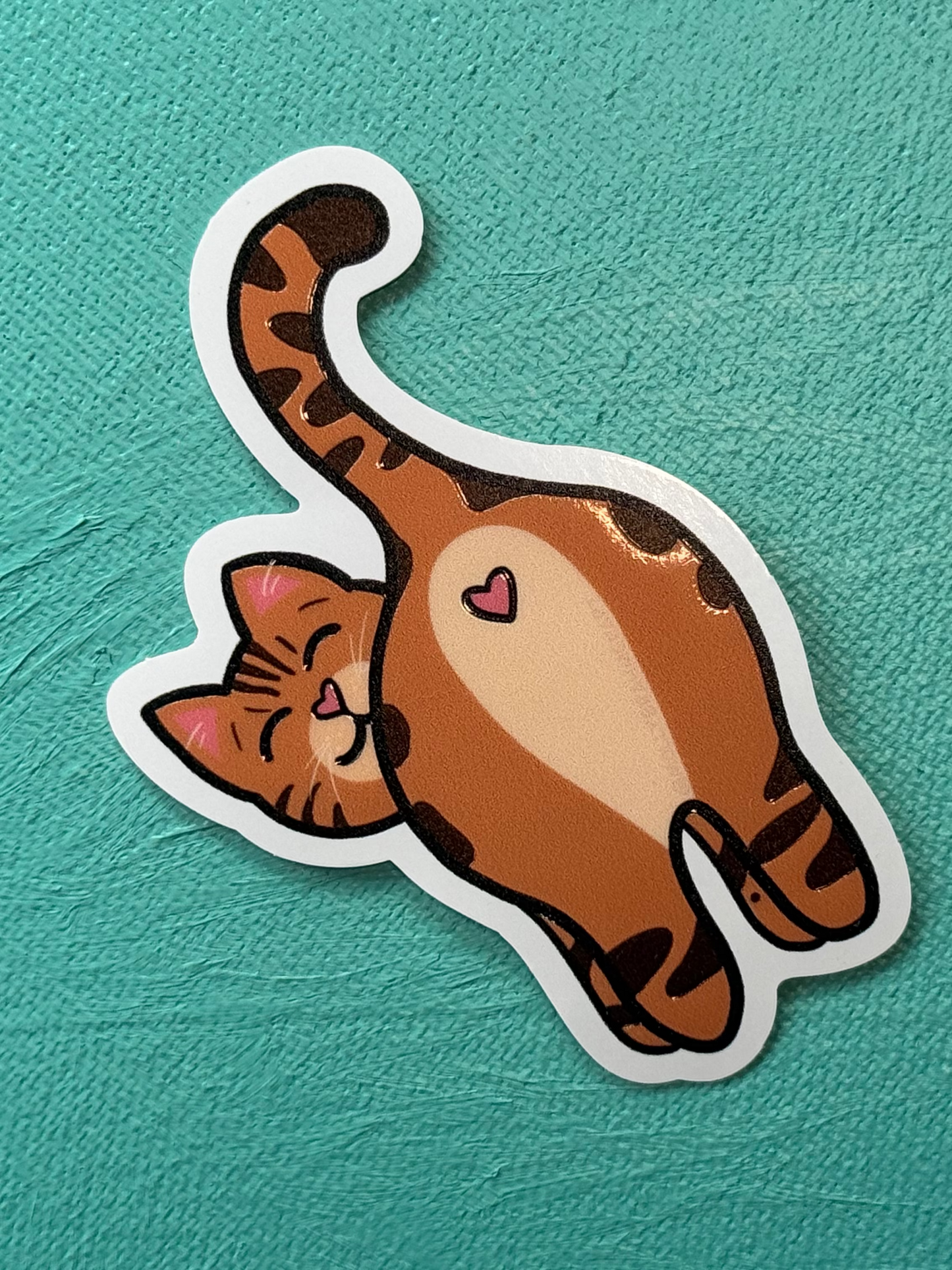 Emotional Support Cat Butt Vinyl Sticker