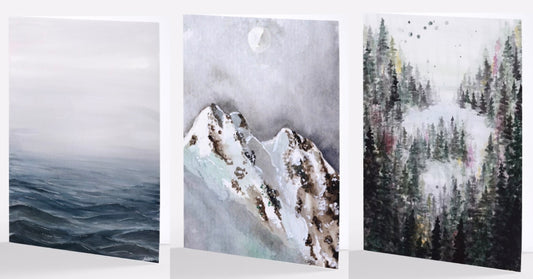 Misty Watercolor Notecards (6 Pack)